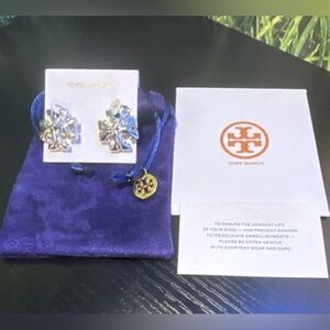 Tory Burch Roxanne Hidden Hinge Earrings - Silver